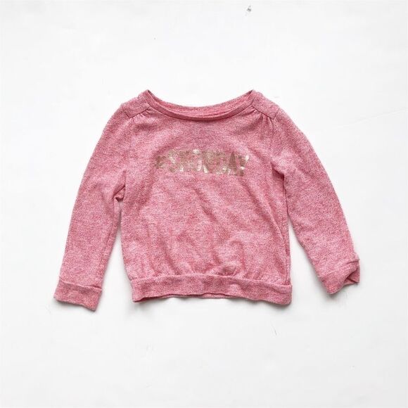 BabyGap pink #SNOWDAY light sweatshirts GUC 3T - Picture 1 of 2